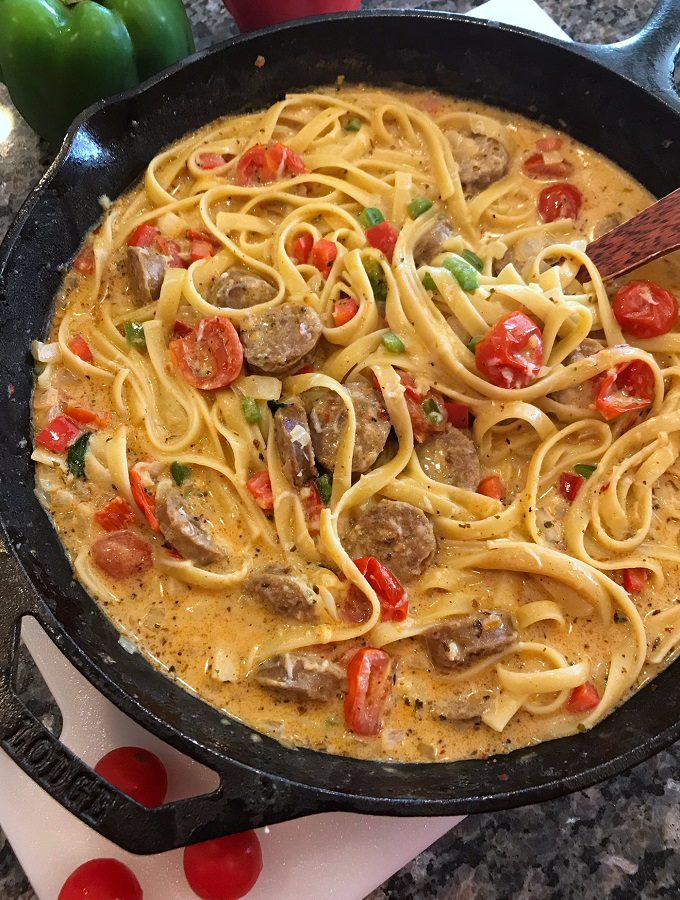 Cajun Pasta With Spicy Sausage