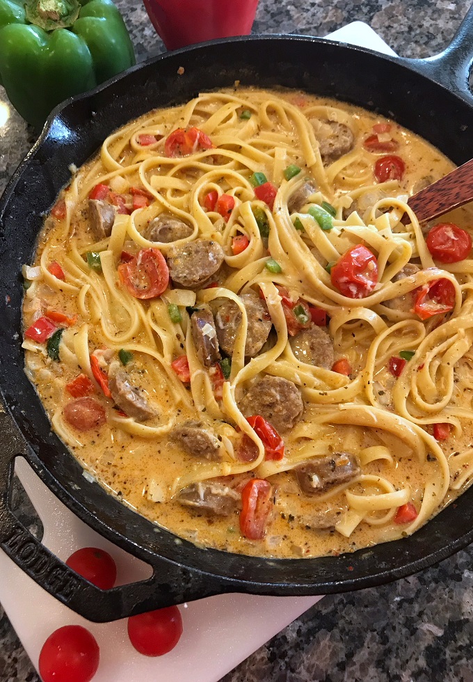 Cajun Pasta With Spicy Sausage