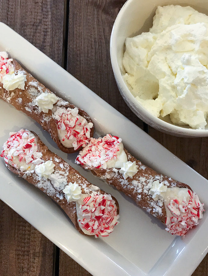 Peppermint cannoli.