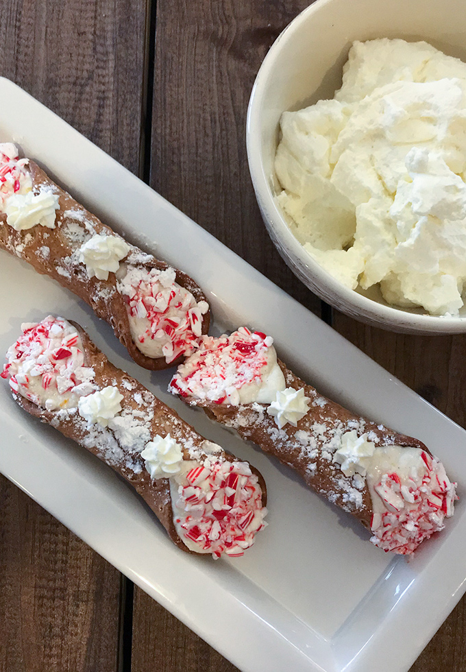 Peppermint cannoli.