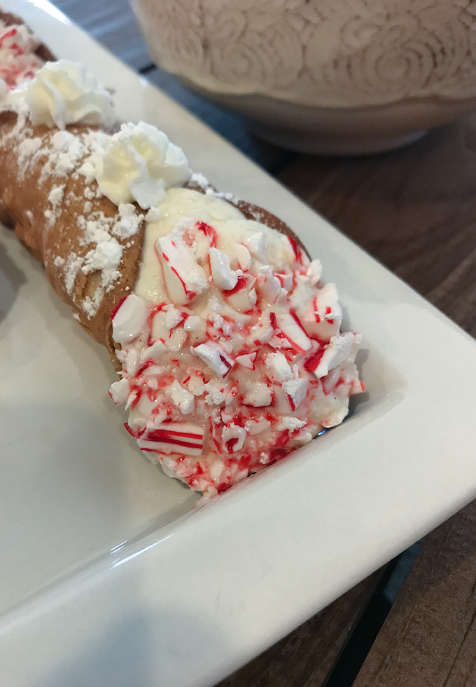  Peppermint cannoli. 