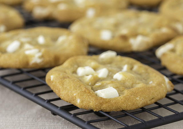 White chocolate macadamia nut cookies.