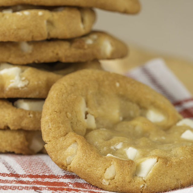 White chocolate macadamia nut cookies.