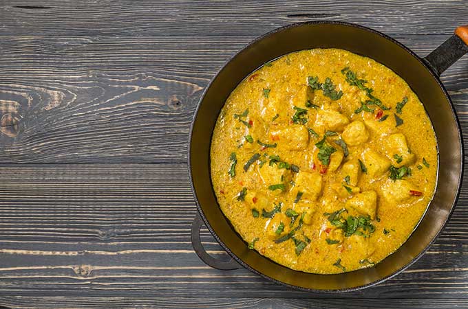 Delicious Indian style butter chicken.
